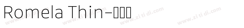 Romela Thin字体转换